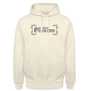 #1 Mom | Nummer 1 Mami | Beste Mutter - Unisex Hoodie - Vanille-Milchshake - Vorne - Alina (178cm) & Michal (187cm)