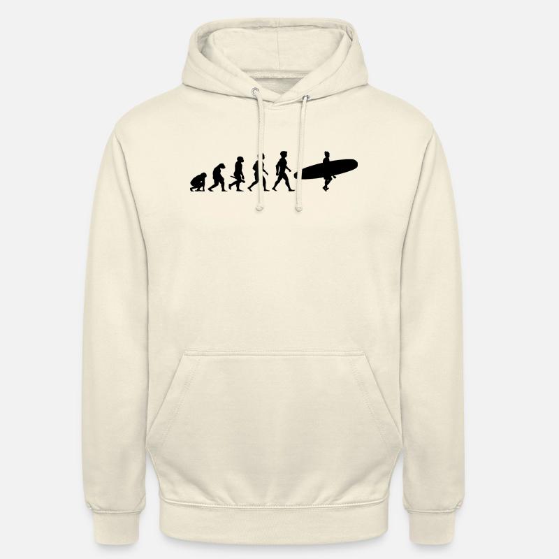 Evolution Surfing Surfers surfboard surfing - Unisex Hoodie - vanilla