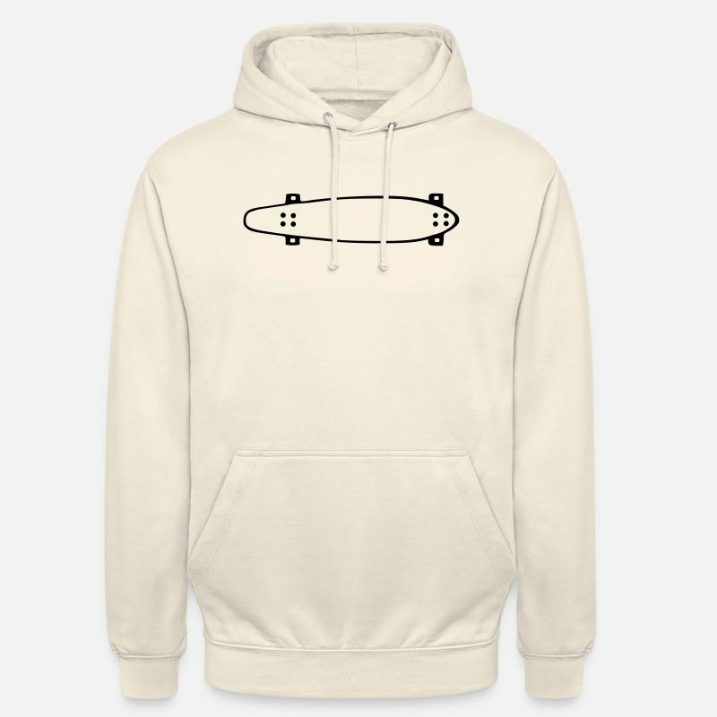 Longboard,longboarder,longboard, planche à roulett - Sweat-shirt à capuche unisexe - vanille