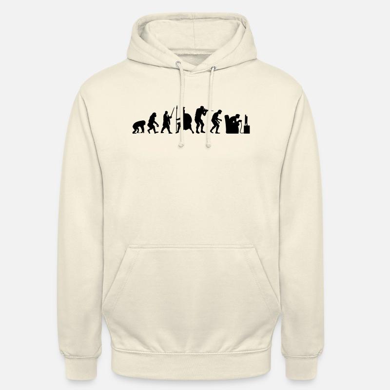 Héros de l’évolution de l’évolution - Sweat-shirt à capuche unisexe - vanille