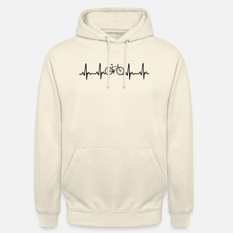 Vélo Cyclisme Heartbeat - Sweat-shirt à capuche unisexe - vanille