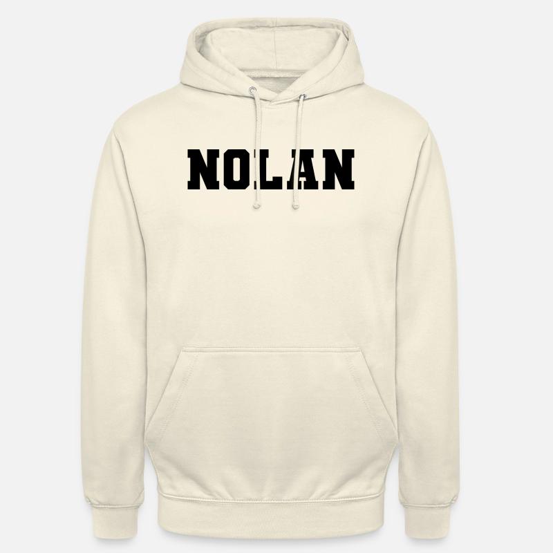 Nom - Nolan - Sweat-shirt à capuche unisexe - vanille