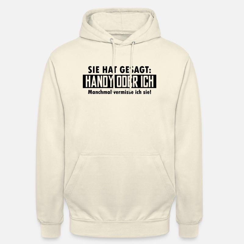 handy oder ich - Unisex Hoodie - Vanille-Milchshake