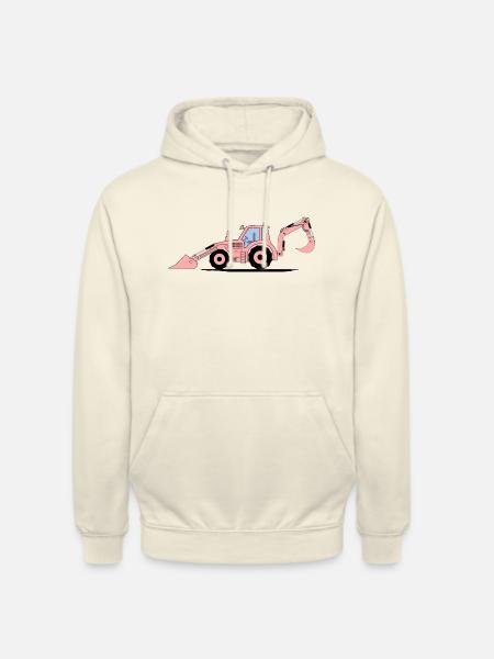 Traktorgravergraver Rosa - Unisex-hettegenser - vanilje-milkshake