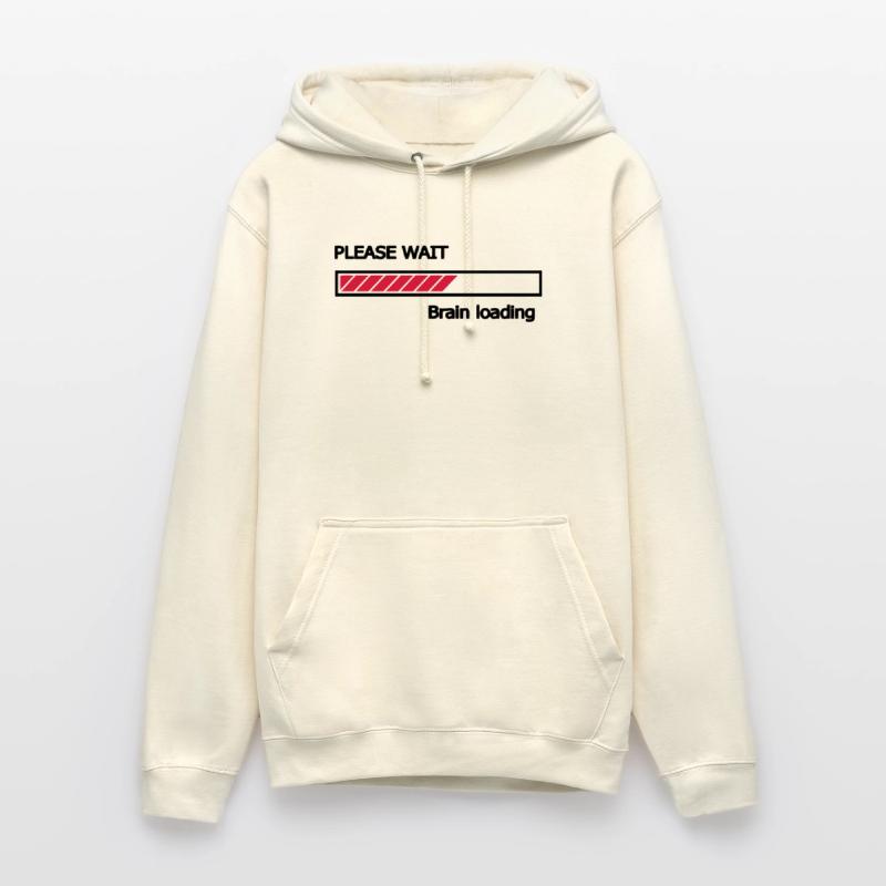 Please wait Brain loading progress bar Loading Bar Unisex Hoodie