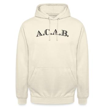 ACAB - Unisex Hoodie - Vanille-Milchshake - Vorne - Alina (178cm) & Michal (187cm)