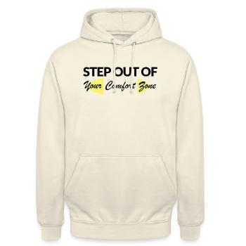 Sortez de votre zone de confort - Sweat-shirt à capuche unisexe - vanille - Devant - Alina (178cm) & Michal (187cm)