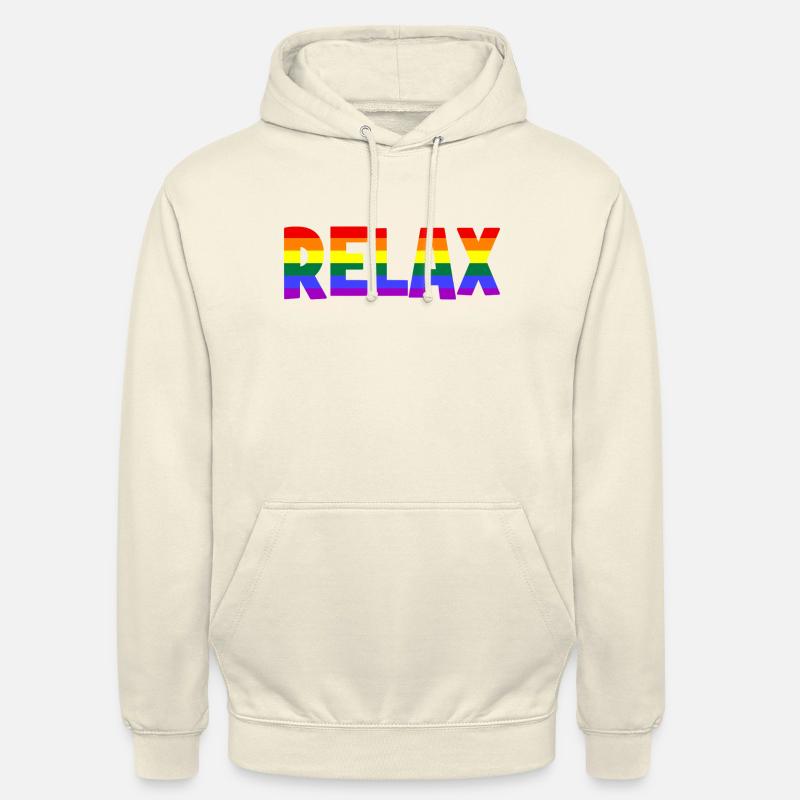 RELAX - Relax - Relax - chill - chill - Sweat-shirt à capuche unisexe - vanille