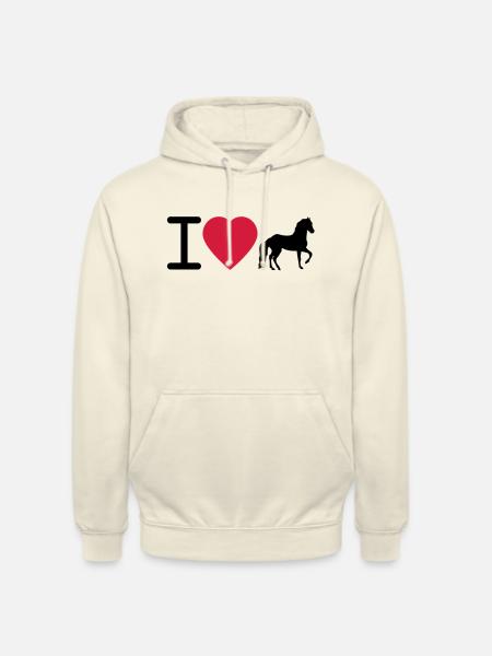 I Love Horses - Unisex Hoodie - vanilla