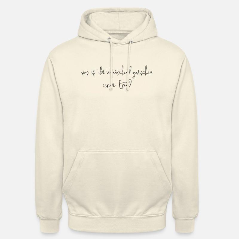 difference between a duck - Unisex Hoodie - vanilla
