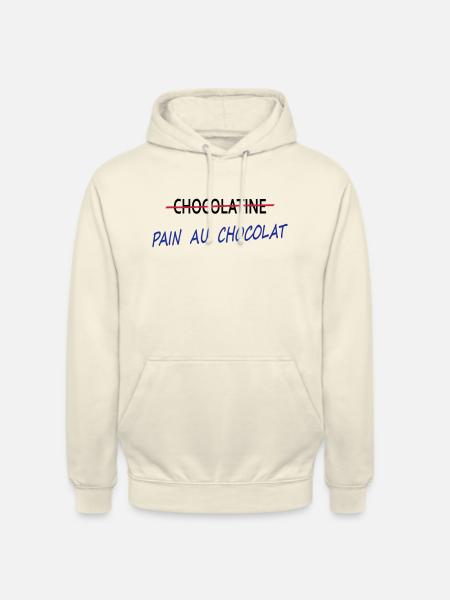 Pain au chocolat - Sweat-shirt à capuche unisexe - vanille
