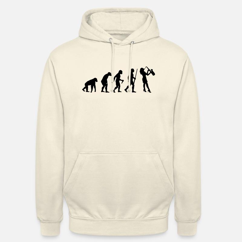 Saxofon Evolution - Unisex Hoodie - Vanille-Milchshake
