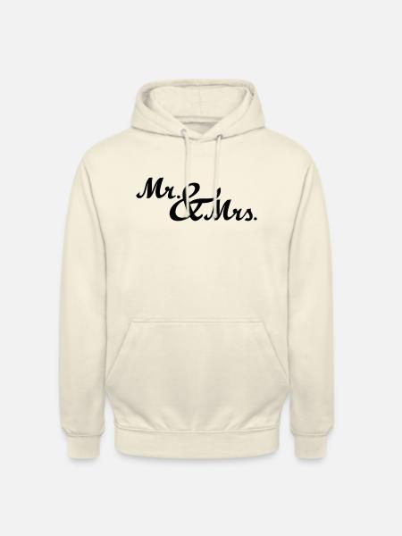 Mr & Mrs - Sweat-shirt à capuche unisexe - vanille