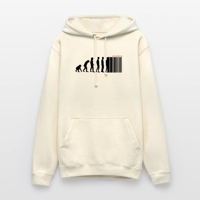 DARWIN - EVOLUTION SOCIETE - CODE BARRE Sweat-shirt à capuche unisexe
