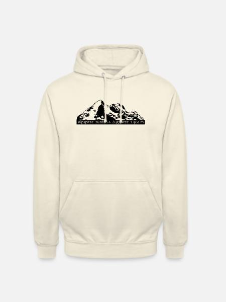 Alpspitze Zugspitze - Unisex Hoodie - vanilla
