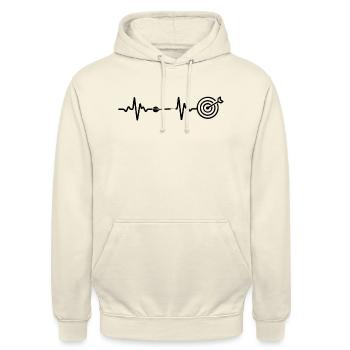 Fléchettes - Sweat-shirt à capuche unisexe - vanille - Devant - Alina (178cm) & Michal (187cm)