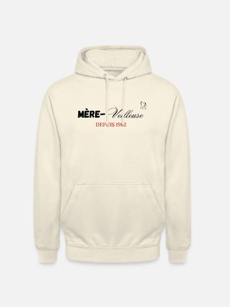 Mère veilleuse depuis 1982 - Sweat-shirt à capuche unisexe - vanille