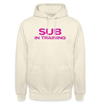Sub in Training - Unisex Hoodie - Vanille-Milchshake - Vorne - Alina (178cm) & Michal (187cm)