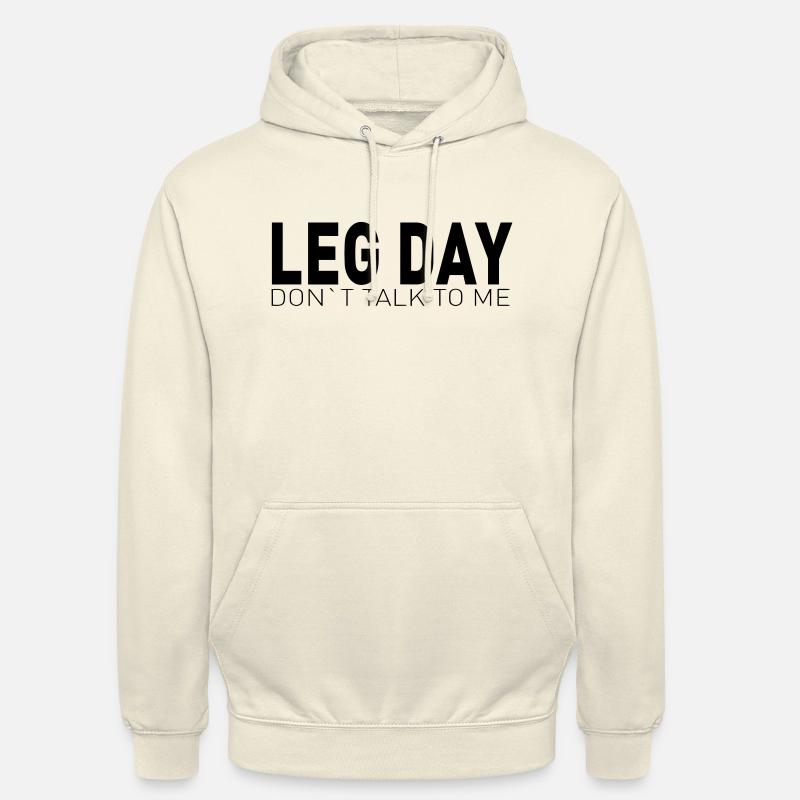 NE ME PARLER JAMBE WORKOUT-! - Sweat-shirt à capuche unisexe - vanille