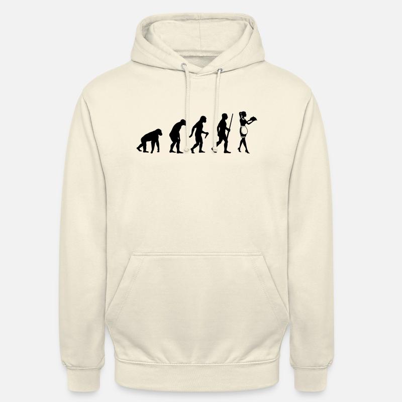 Évolution de la serveuse - Sweat-shirt à capuche unisexe - vanille