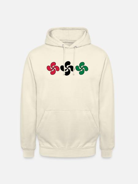 Croix Basques - Sweat-shirt à capuche unisexe - vanille