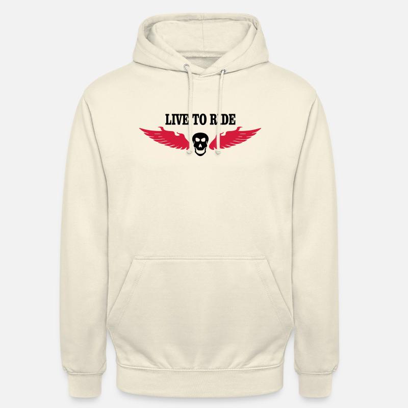 biker - Sweat-shirt à capuche unisexe - vanille