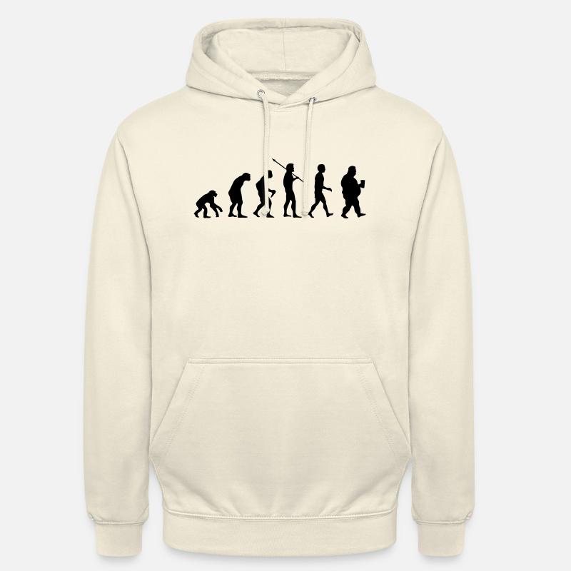 Drôle évolution - Sweat-shirt à capuche unisexe - vanille