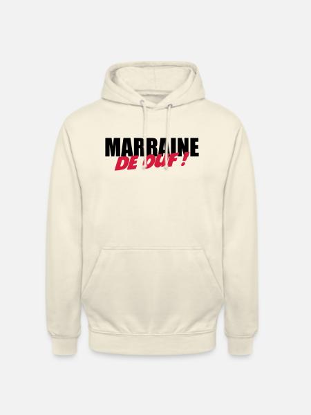Marraine de ouf ! - Sweat-shirt à capuche unisexe - vanille