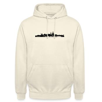 Dresden - Unisex Hoodie - Vanille-Milchshake - Vorne - Alina (178cm) & Michal (187cm)