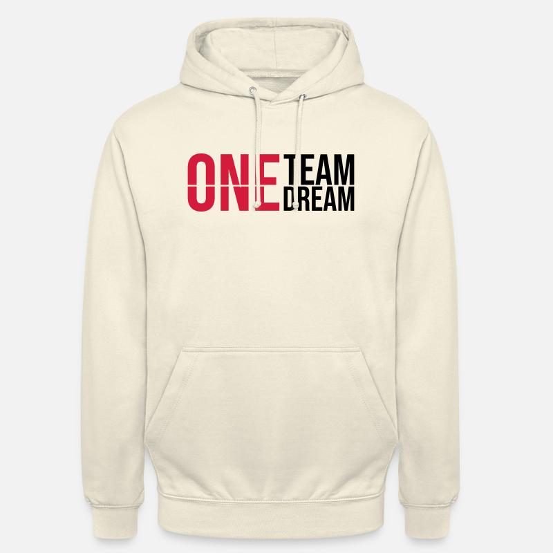 Un rêve d’équipe - Sweat-shirt à capuche unisexe - vanille