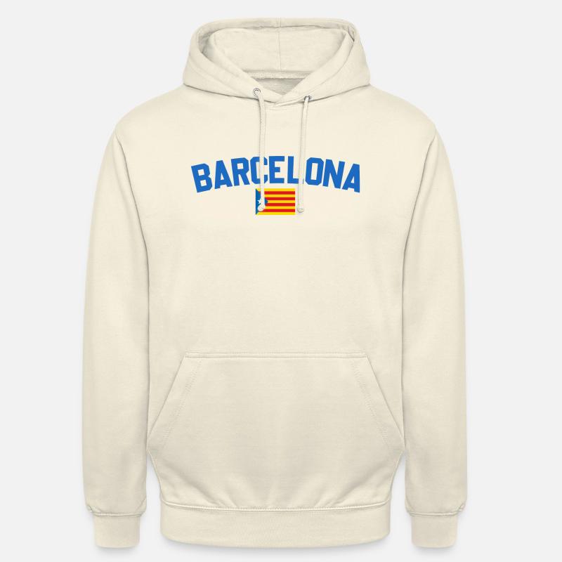 Barcelone - Sweat-shirt à capuche unisexe - vanille