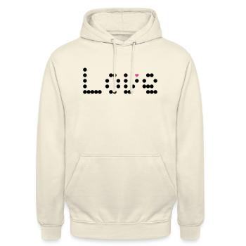 love dots - Unisex Hoodie - Vanille-Milchshake - Vorne - Alina (178cm) & Michal (187cm)