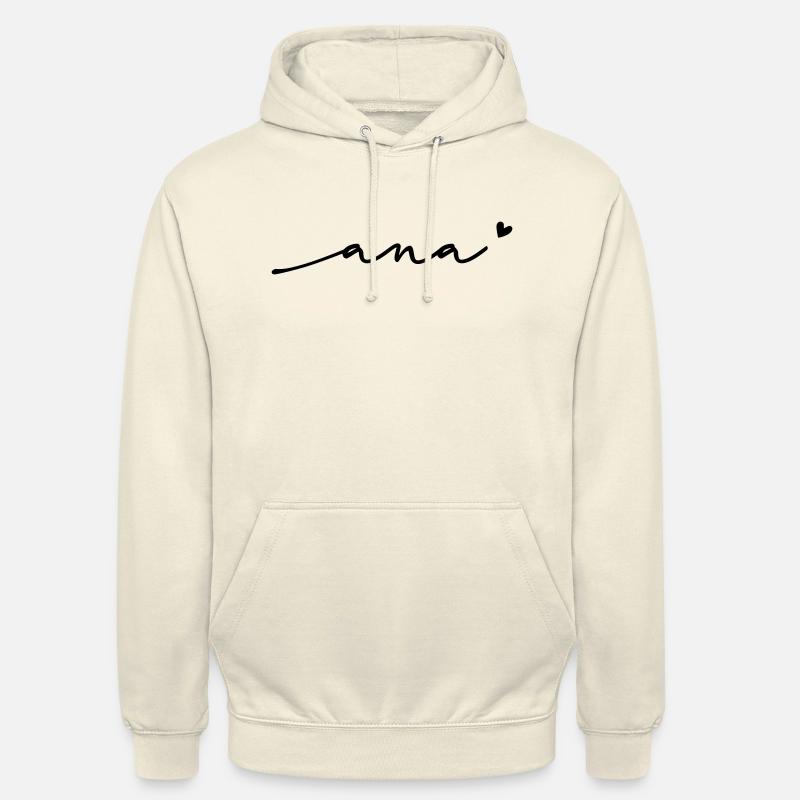 Et kursivt navn - Unisex-hettegenser - vanilje-milkshake