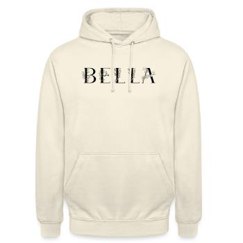 Nom - Bella - Sweat-shirt à capuche unisexe - vanille - Devant - Alina (178cm) & Michal (187cm)