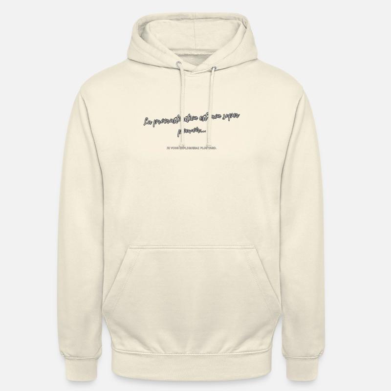 Procrastination - Sweat-shirt à capuche unisexe - vanille