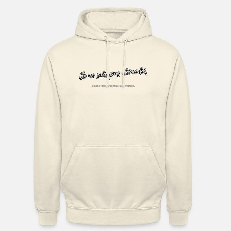 Démodé - Sweat-shirt à capuche unisexe - vanille