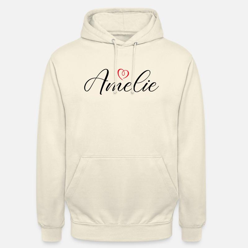Amelie Nome Cuore - Felpa con cappuccio unisex - milkshake