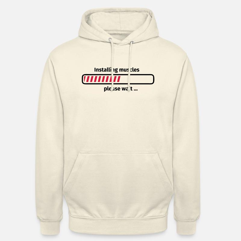 Installing muscles please wait ... - Sweat-shirt à capuche unisexe - vanille