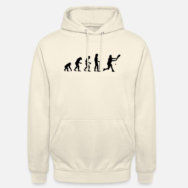 evolution_tennis1 - Sweat-shirt à capuche unisexe - vanille