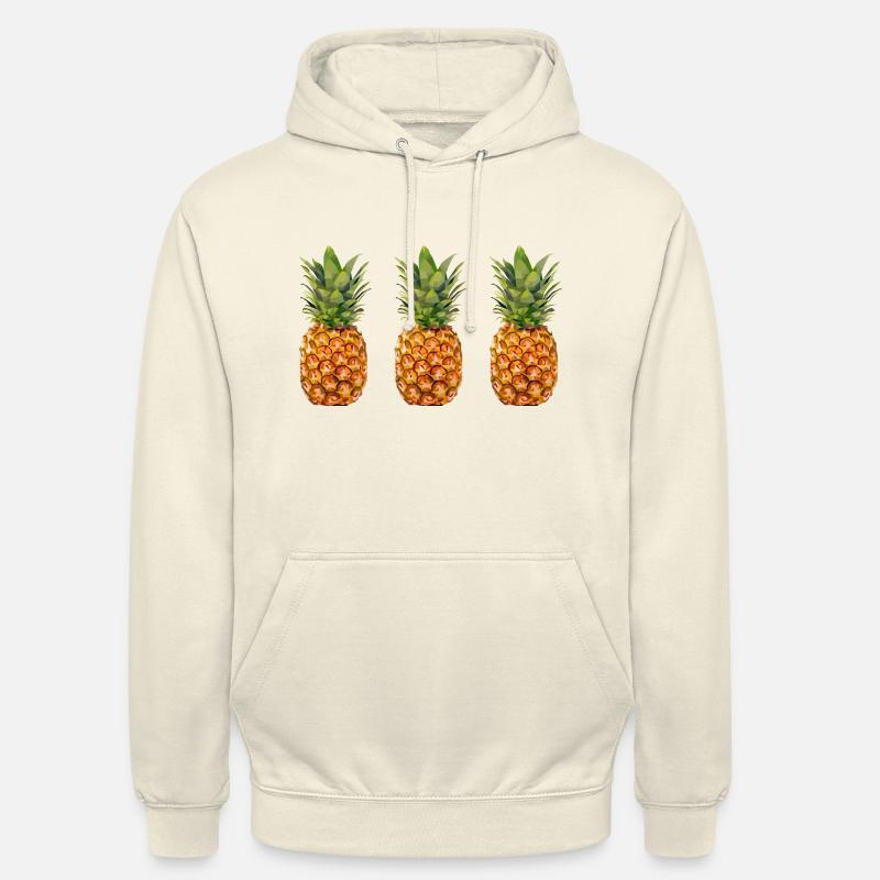 three pineapples - Unisex Hoodie - vanilla
