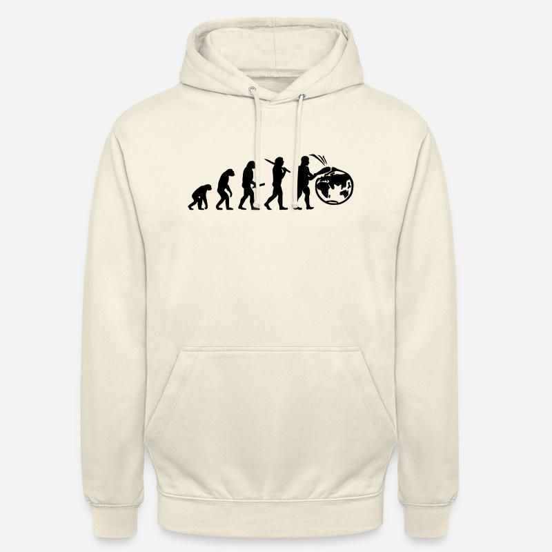 Evolution planet earth world - Unisex Hoodie - vanilla