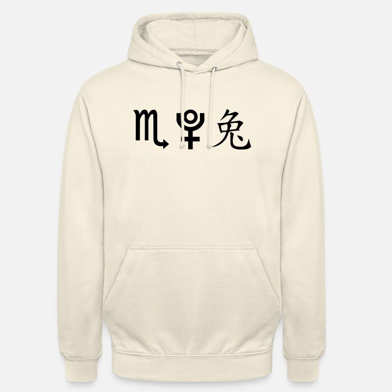 Scorpio Pluto Rabbit - Unisex Hoodie - vanilla