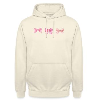 Blossom Coquette Aesthetic - Noeuds - Sweat-shirt à capuche unisexe - vanille - Devant - Alina (178cm) & Michal (187cm)