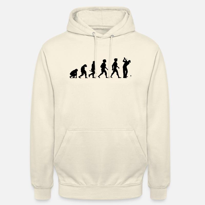 Evolution Golf Golfer Golfer Terrain de golf - Sweat-shirt à capuche unisexe - vanille