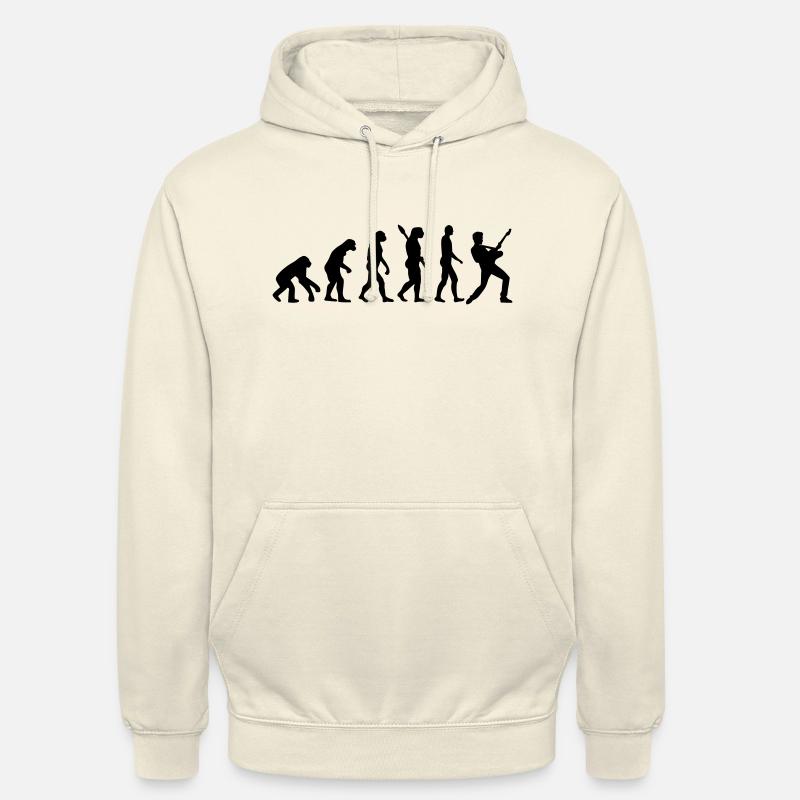 Evolution Rock Musiker - Unisex Hoodie - Vanille-Milchshake