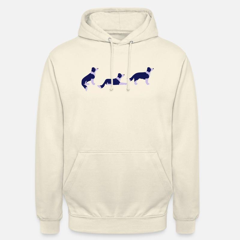 Sitz Platz Steh Border Collie Vektor - Sweat-shirt à capuche unisexe - vanille
