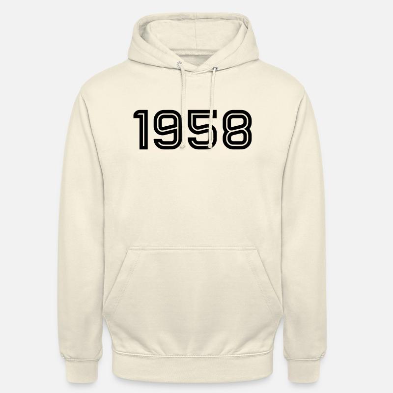 1958 Inline - Sweat-shirt à capuche unisexe - vanille