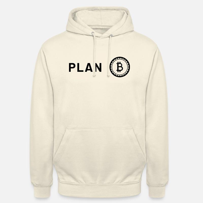 Witziger Spruch Plan Bitcoin - Unisex Hoodie - Vanille-Milchshake