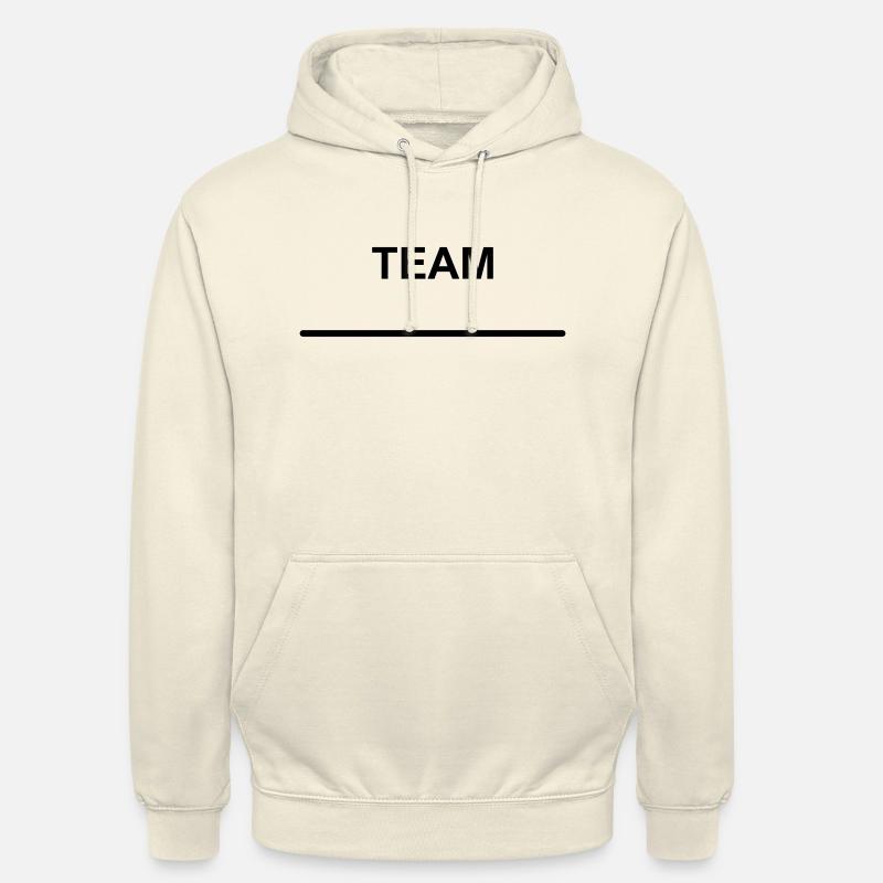 Équipe avec modèle de nom - Sweat-shirt à capuche unisexe - vanille
