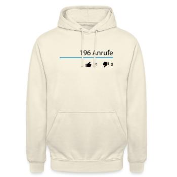 Anruflike - Unisex Hoodie - Vanille-Milchshake - Vorne - Alina (178cm) & Michal (187cm)